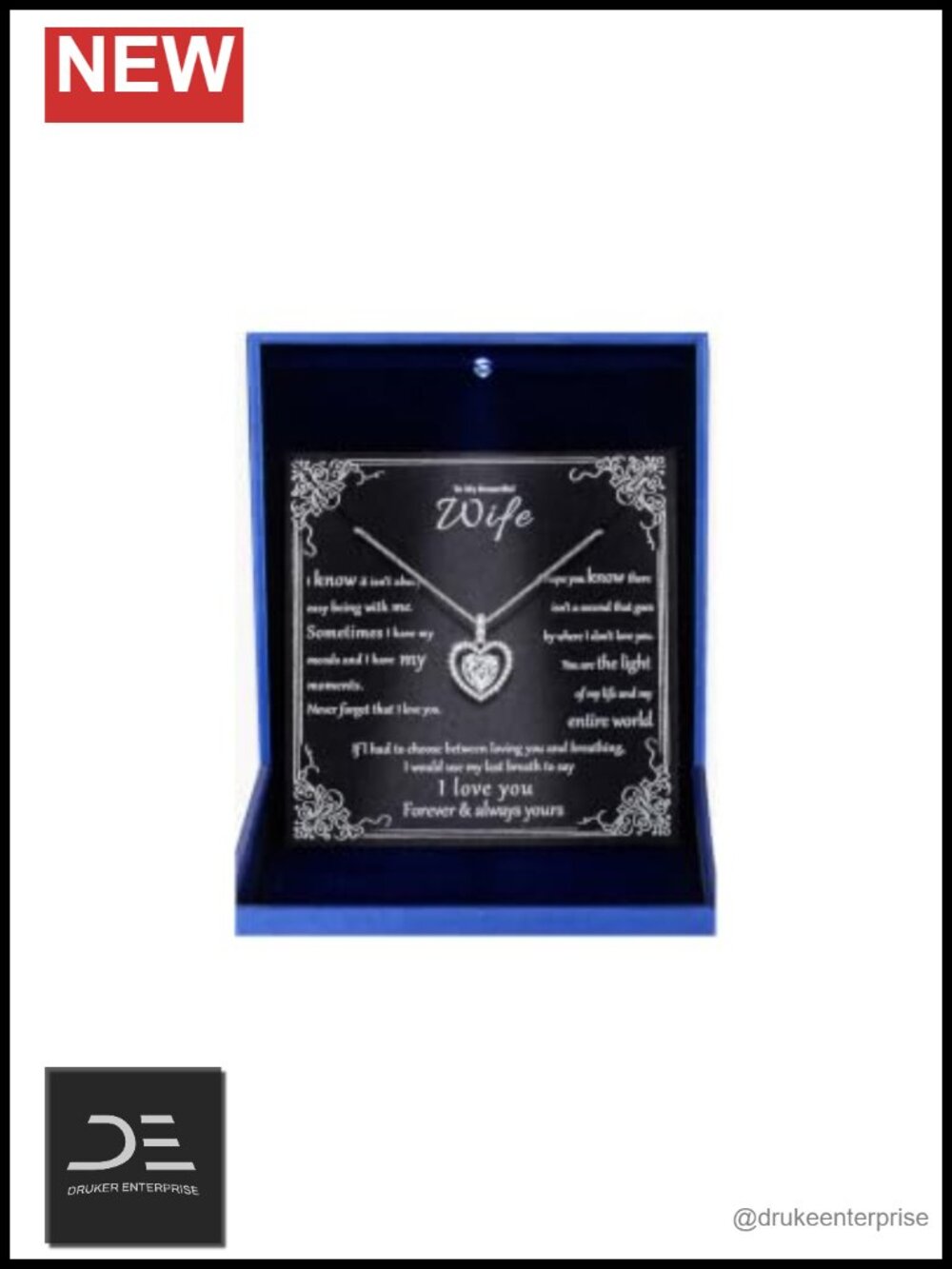2CT Moissanite Heart Pendant Necklace, 925 Sterling Silver Jewelry for Women,